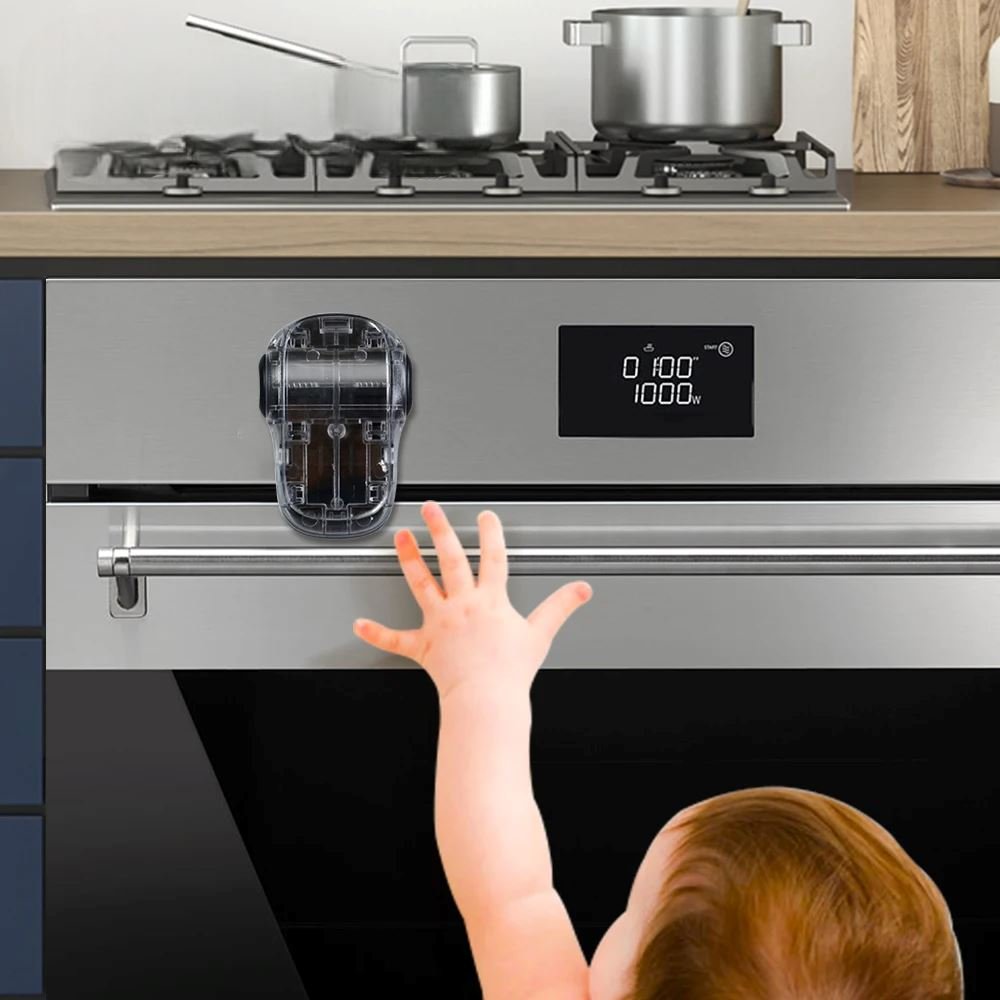 Bloque Porte Four - KidsSafetyOvenLock™ - Noir - Bebe calins