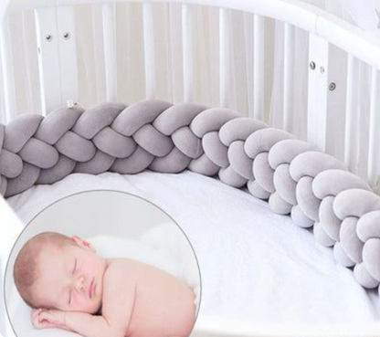 tresse de lit gris - tour de lit bebe ™