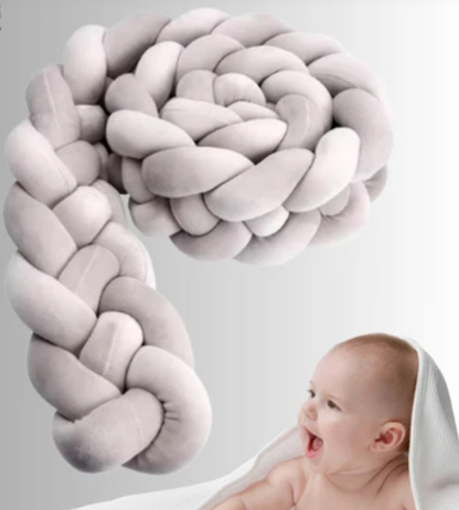 tresse de lit gris - tour de lit bebe ™