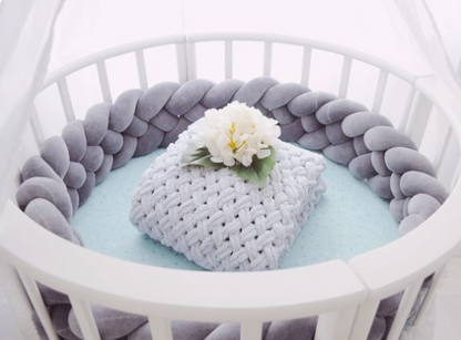 tresse de lit gris - tour de lit bebe ™