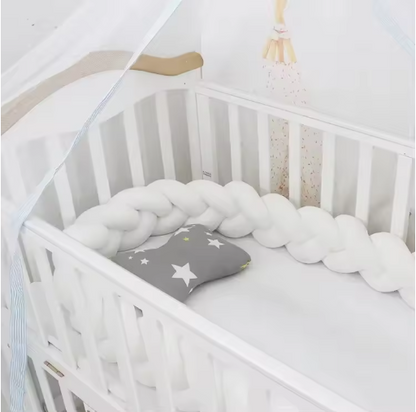 tresse de lit blanc - tour de lit bebe ™