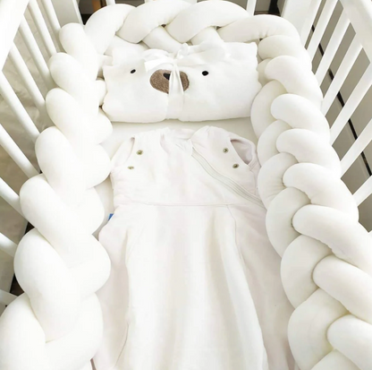tresse de lit blanc - tour de lit bebe ™