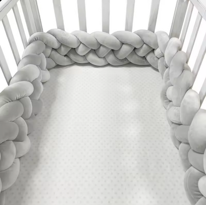 tresse de lit gris - tour de lit bebe ™