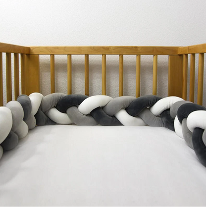 tresse de lit noir gris blanc - toure de lit bebe ™