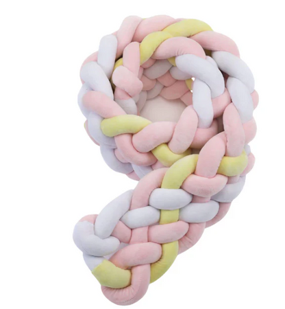 tresse de lit rose jaune blanc - toure de lit bebe ™