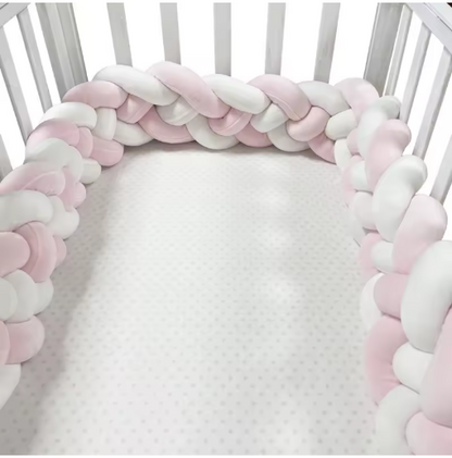 tresse de lit rose blanc - toure de lit bebe ™